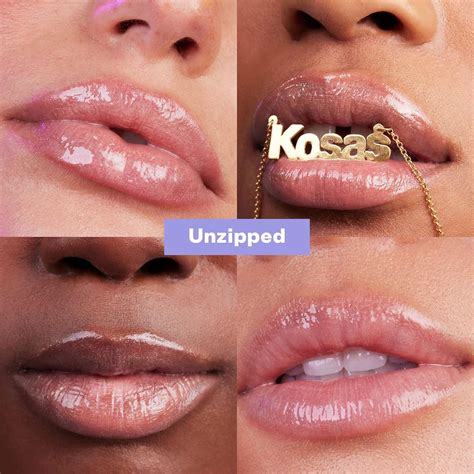 kosas lip oil unzipped.